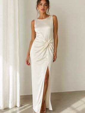 emerson tiered maxi dress Emerson Maxi Dress Ivory/Black / L